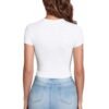 Hot Sale Slim Fit Summer Casual Round Neck Cropped Top Custom logo Fitted Girl Women Baby Tee T-shirts