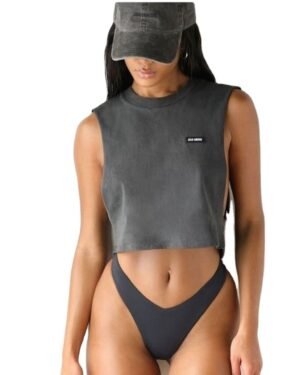 Fall Spring New Fashion Ladies Sexy Top T-Shirt Women's Short Length Casual Slim Fit Mesh Crop Top Washed Techniques